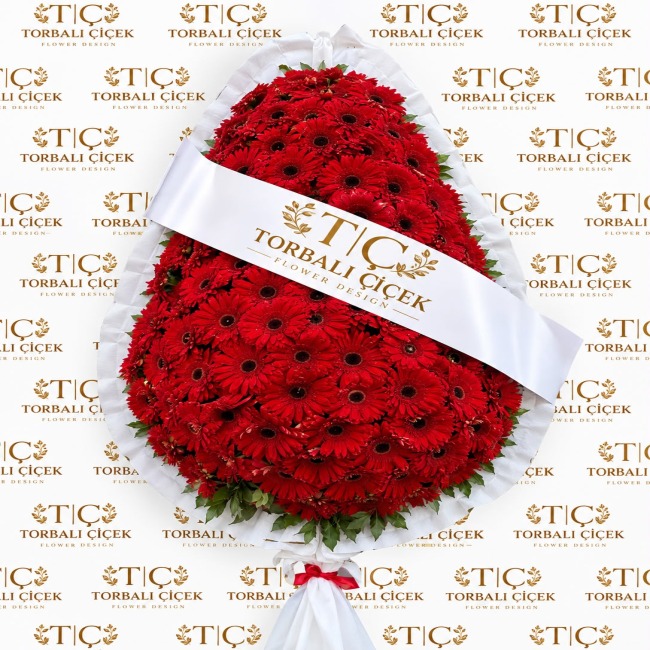 Kırmızı Gerbera Çelenk
