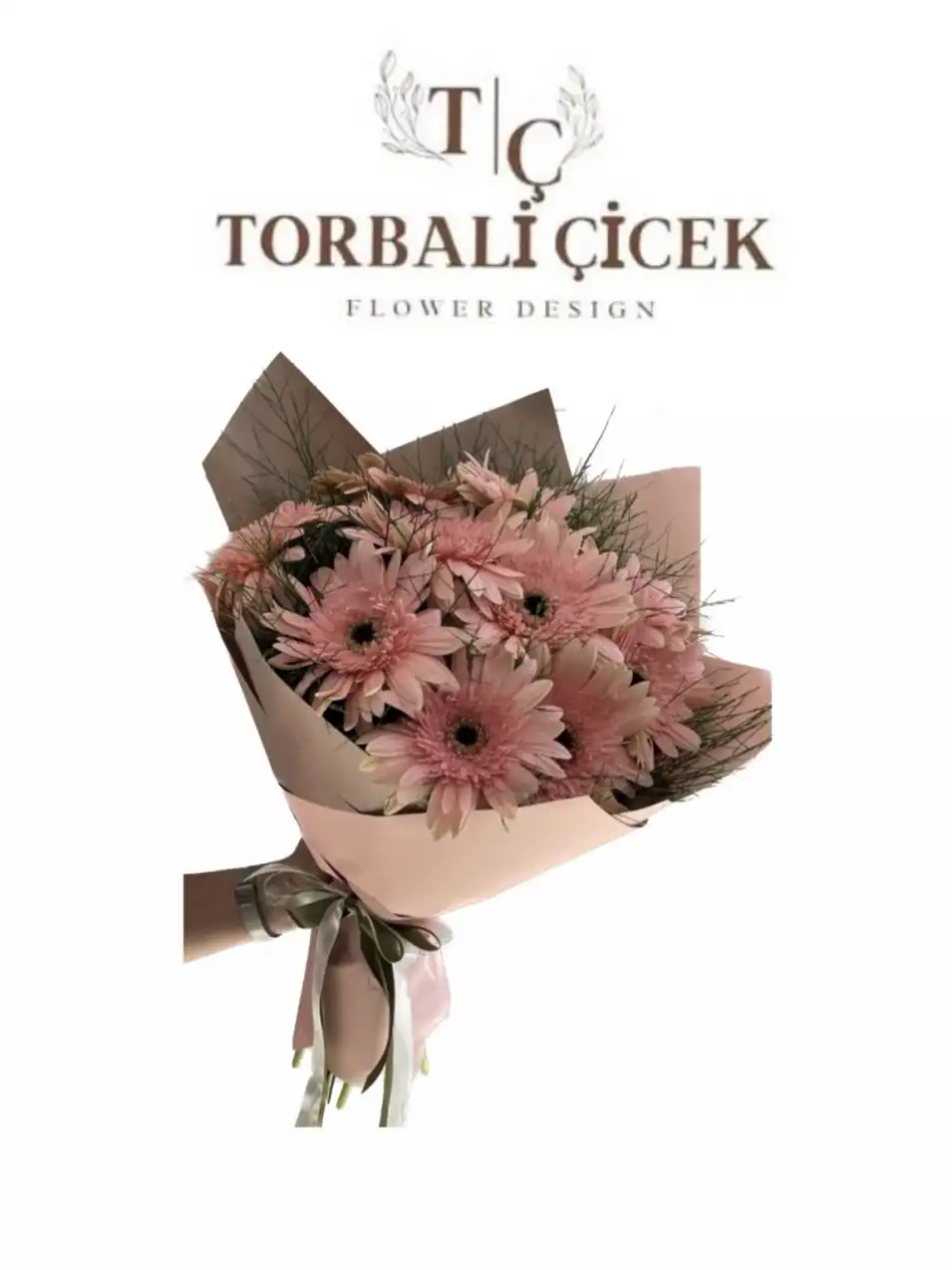 PEMBE GERBERA BUKETI