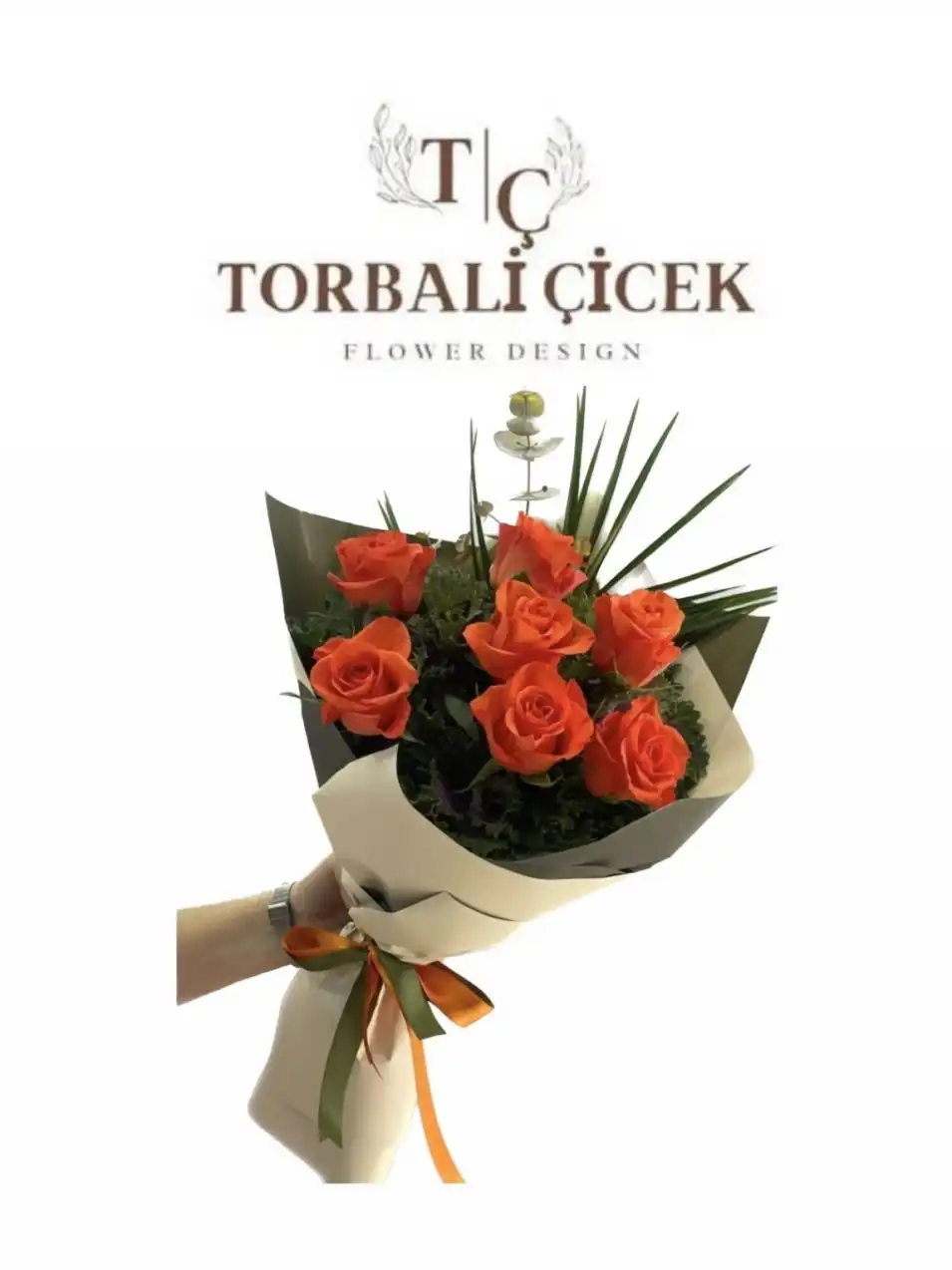 TURUNCU ITHAL GUL BUKETI 7 GUL