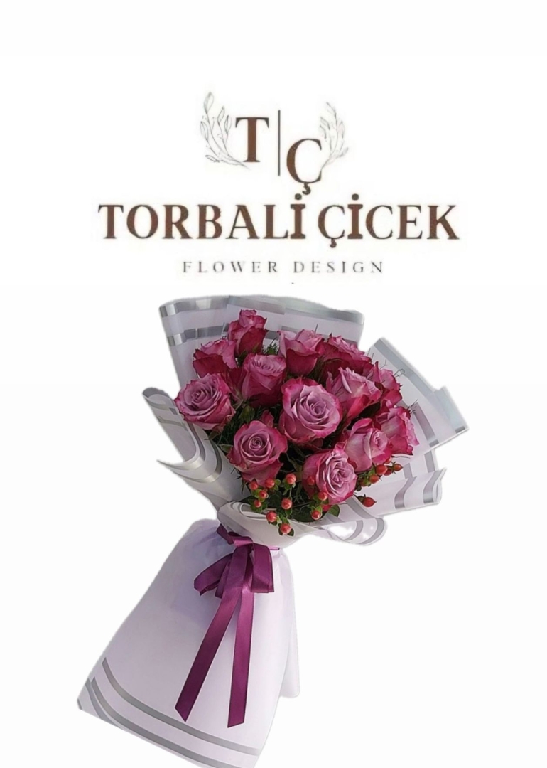 13 ADET ITHAL LİLA GÜL BUKETİ