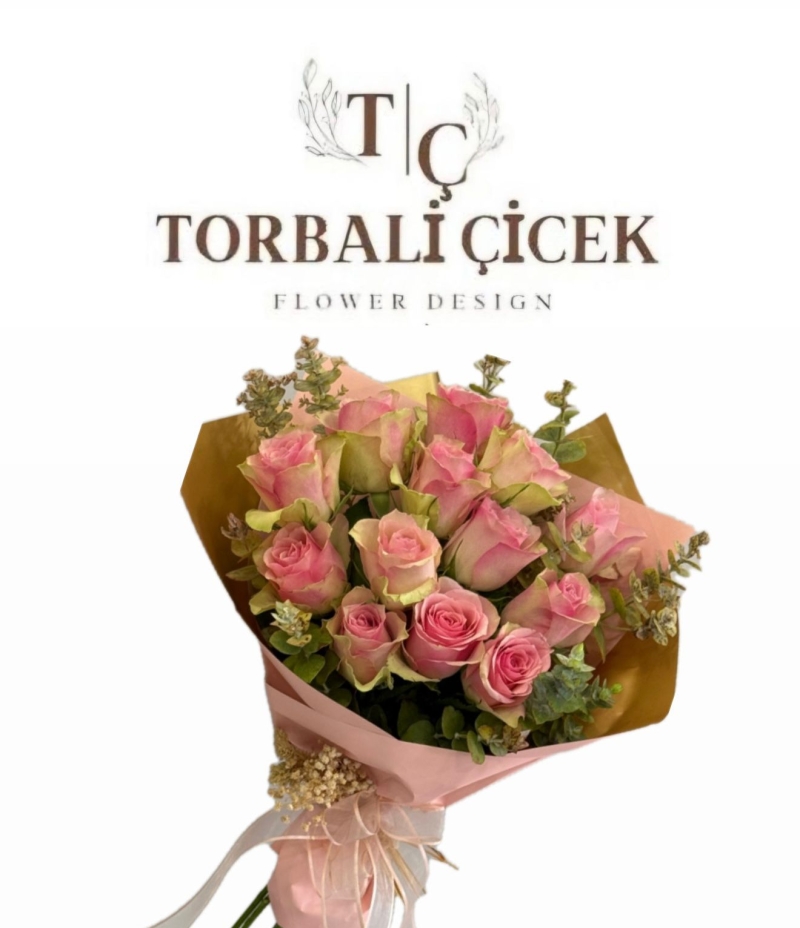 PİNK ATHENA ROSE BUKET 13 ADET